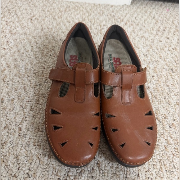 SAS Brown Leather Comfort Shoes size 9 - Picture 2 of 7